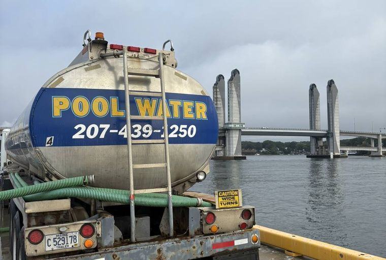 The dedicated clean-water tanker used only for pool and bulk water deliveries.