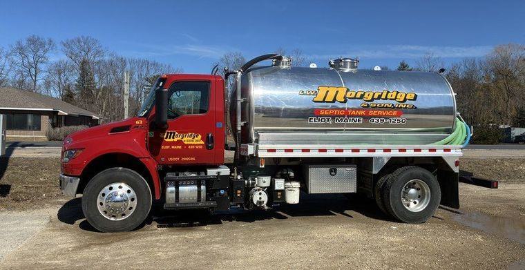 A Morgridge pump truck on a scheduled residential call.